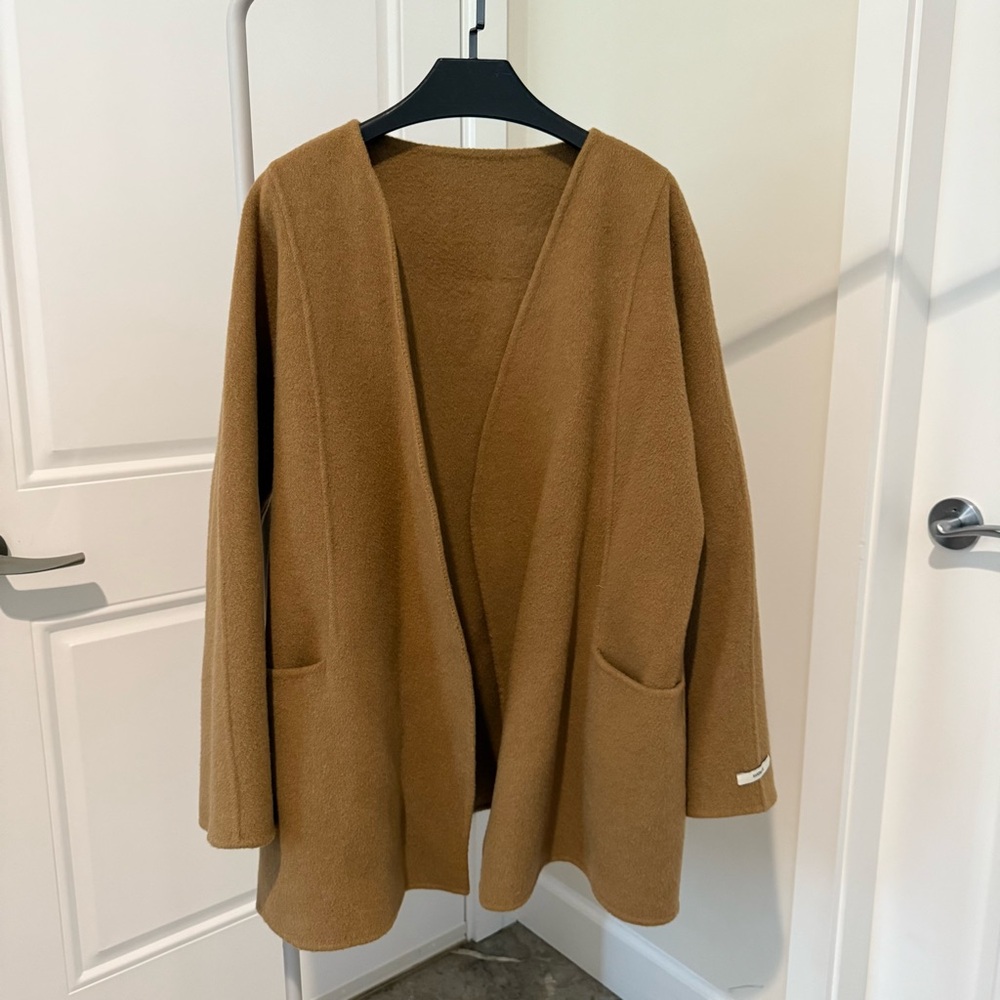 Korean Style Tan Merino Wool Jacket